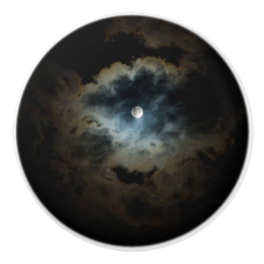 Mitternachtsperle Keramikknauf (Vorderseite)