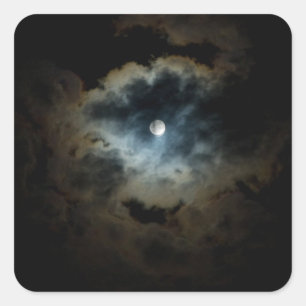 Mitternachtsperle Quadratischer Aufkleber