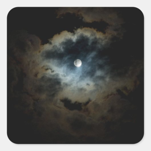 Mitternachtsperle Quadratischer Aufkleber (Vorderseite)
