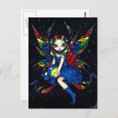 "Mitternachtsregenbogen" Postkarte (Vorne/Hinten)