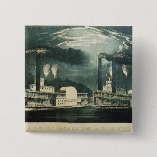 Mitternachtsrennen auf dem Mississippi, 1875 Button