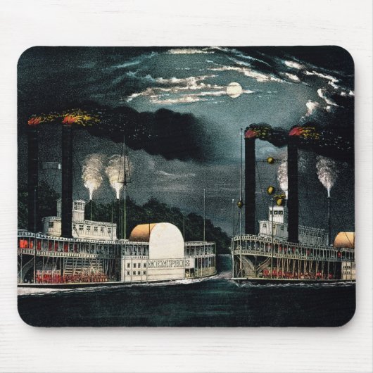 Mitternachtsrennen auf dem Mississippi Mousepad (Vorne)