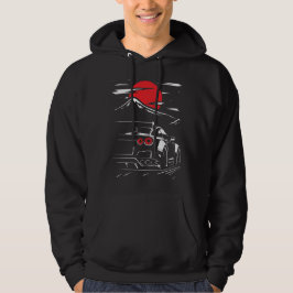 Mitternachtsrennen: Red Moon Racing Car Hoodie