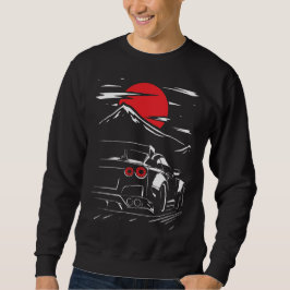 Mitternachtsrennen: Red Moon Racing Car Sweatshirt