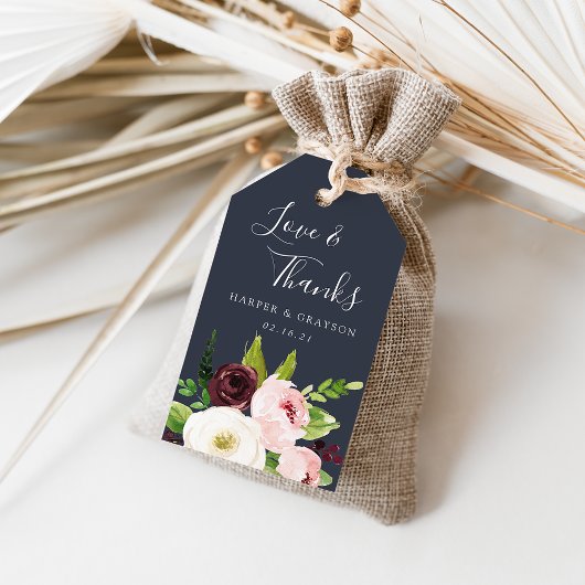 Mitternachtsromanische Gastgeschenk Hochzeit Geschenkanhänger