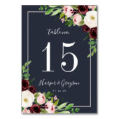 Mitternachtsromantik | PERSONALISIERTE TISCHNUMMER (Vorderseite)