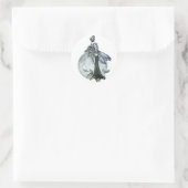 Mitternachtsrose Feenaufkleber Runder Aufkleber (Tasche)