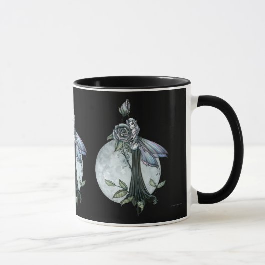 Mitternachtsrose-Gothik-Fee-Kaffeetasse Tasse (Rechts)
