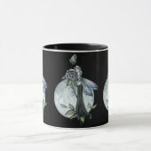 Mitternachtsrose-Gothik-Fee-Kaffeetasse Tasse (Zentrum)