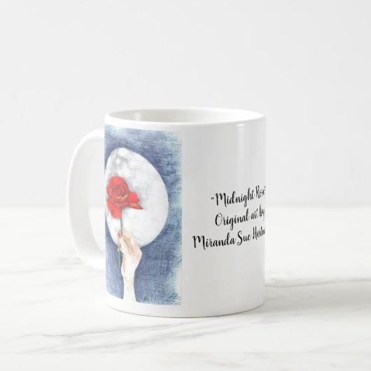 "MitternachtsRose " Kaffeetasse (Vorderseite Links)