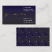 Mitternachtssatin Visitenkarte (Vorne/Hinten)