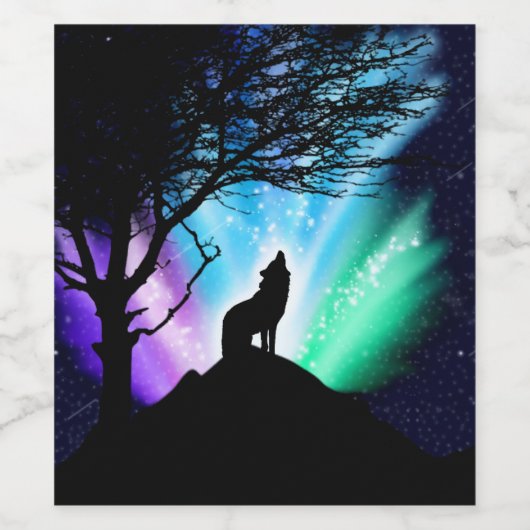 Mitternachtsschale Weinetikett (Einzelnes Label)