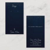 Mitternachtsschimmer-Schmuckkarton Ohrring Visitenkarte (Vorne/Hinten)