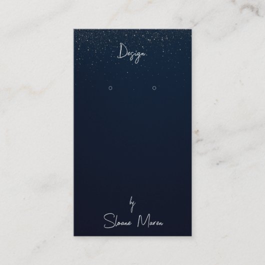 Mitternachtsschimmer-Schmuckkarton Ohrring Visitenkarte (Vorderseite)