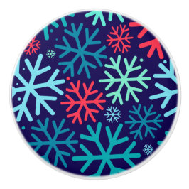 Mitternachtsschneefall-Keramik Keramikknauf