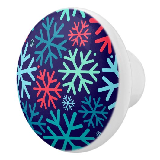 Mitternachtsschneefall-Keramik Keramikknauf (Rechts)