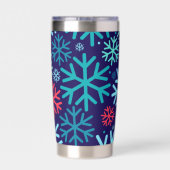 Mitternachtsschneefall Thermal Tumbler Thermobecher (Rückseite)