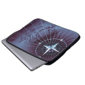 Mitternachtsseekompass-Segelschiffe Laptopschutzhülle (Vorne Knopf)