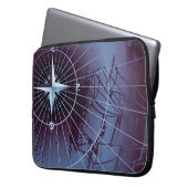 Mitternachtsseekompass-Segelschiffe Laptopschutzhülle (Vorderseite Links)