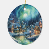 Mitternachtssonne Alaska Keramik Ornament (Links)