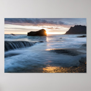 Mitternachtssonne in Norwegen Poster