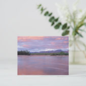 Mitternachtssonne über dem MacKenzie River Postkarte (Stehend Vorderseite)