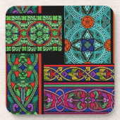 Mitternachtssonne Untersetzer aus festem Glas (Vorderseite)