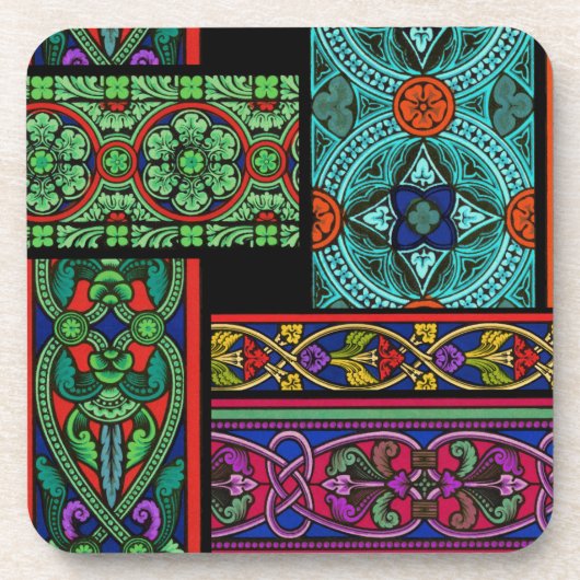 Mitternachtssonne Untersetzer aus festem Glas (Vorderseite)