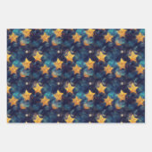 Mitternachtsstars Geschenkpapier Set (Vorderseite 2)