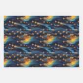 Mitternachtsstars Geschenkpapier Set (Vorderseite)