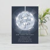 Mitternachtsstars | SILVESTER PARTY EINLADUNG (Stehend Vorderseite)