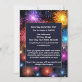 Mitternachtsstreich Silvesterparty Einladung (Rückseite)