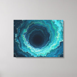 Mitternachtsströmungen – 24" x 18" Abstrakte Flüss Leinwanddruck