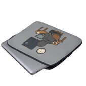 Mitternachtsstudium Laptopschutzhülle (Vorne Knopf)