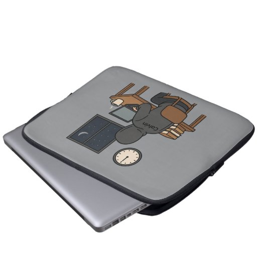 Mitternachtsstudium Laptopschutzhülle (Vorne Knopf)