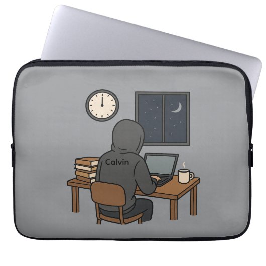 Mitternachtsstudium Laptopschutzhülle (Vorderseite)