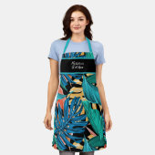 MitternachtsSummer Tropical Banana Leaf Schürze (Getragen)