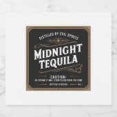 Mitternachtstequila Alkoholflaschenetikett (Einzelnes Label)