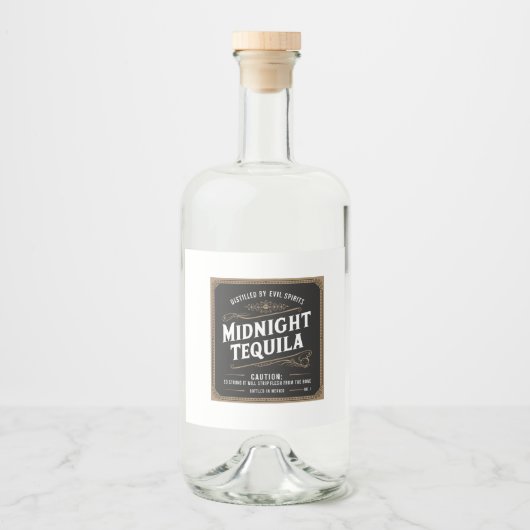 Mitternachtstequila Alkoholflaschenetikett (Vorderseite)