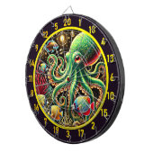 Mitternachtstide Octopus Dartboard Dartscheibe (Vorderseite rechts)