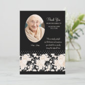 Mitternachtstrauerfall-Foto danken Ihnen zu Dankeskarte (Stehend Vorderseite)