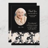 Mitternachtstrauerfall-Foto danken Ihnen zu Dankeskarte (Vorne/Hinten)