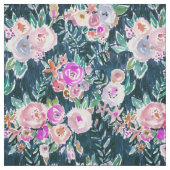 MITTERNACHTSüberfluß dunkle Rose mit Blumen Stoff (Muster)