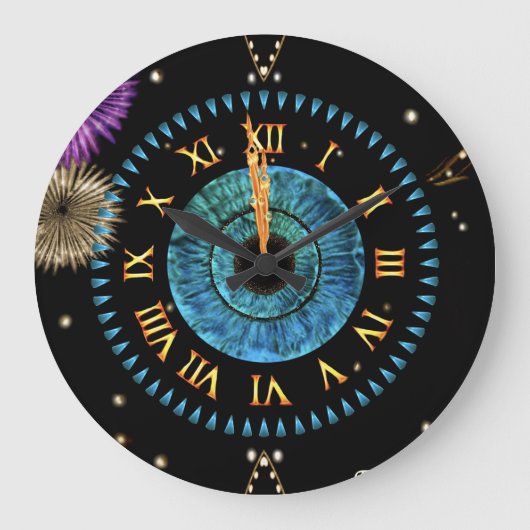Mitternachtsuhr Große Wanduhr (Vorderseite)