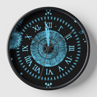 Mitternachtsuhr Hellblau Uhr