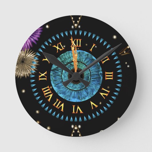 Mitternachtsuhr Runde Wanduhr (Vorderseite)