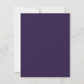 Mitternachtsviolette RSVP Minimale Botanische Eleg Karte (Rückseite)