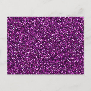 Mitternachtsvioletter Glitter Postkarte