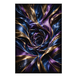 Mitternachtsvioletter Luxus-3D-Abstrakt-Vortex-Pos Fotodruck