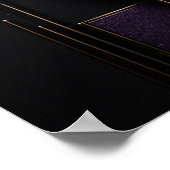 Mitternachtsvioletter Luxus-3D-Abstrakter Poster (Ecke)